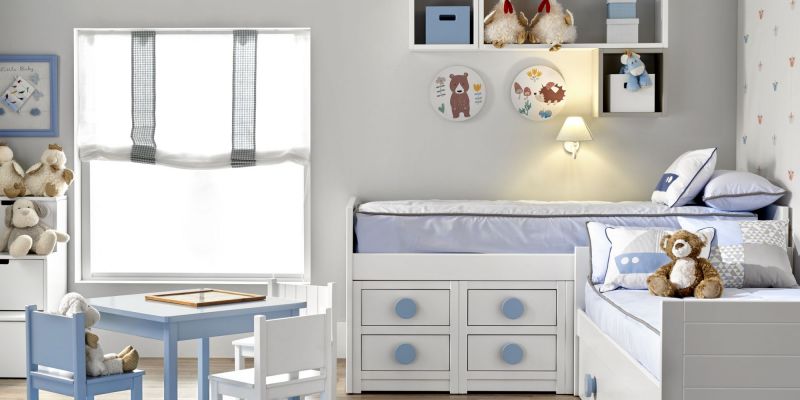 El A, B, C, del dormitorio doble infantil.