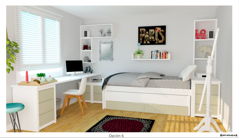 Habitaciones 3D Garabatos decoración infantil ga