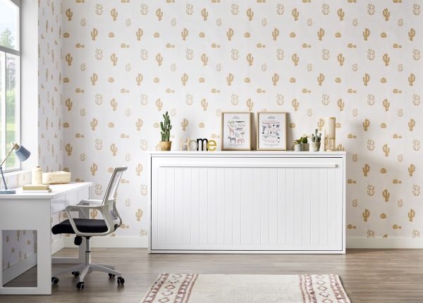 Cama horizontal abatible con zona de estudio