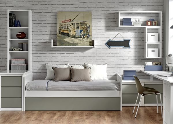 Nido con 2 cajones y zona de estudio